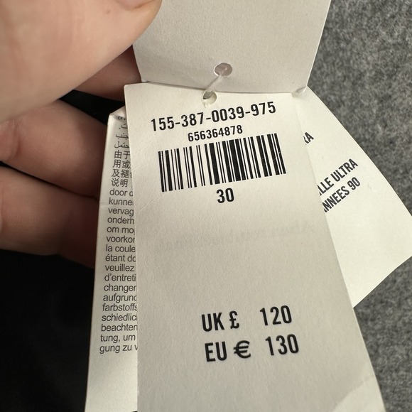 Abercromie & Fitch Vegan Leather Pants Womens 10 Black The 90's Ultra High Rise - Picture 12 of 15